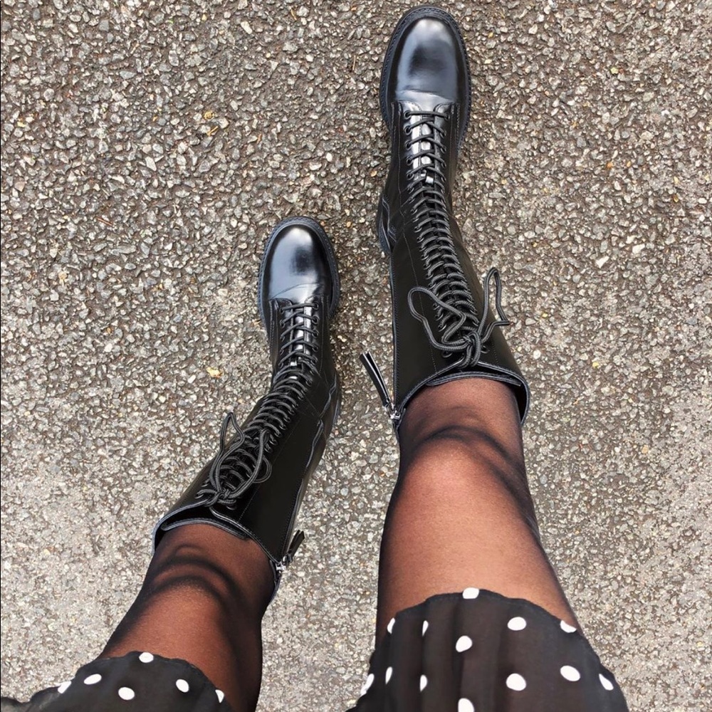ZARA Fashion Bloggers Favorite Premium Combat Boots